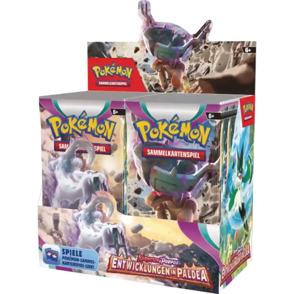 Pokémon TCG Karmesin & Purpur Entwicklungen in Paldea Display (Deutsch)