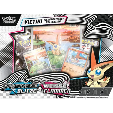 Pokemon Illustrations-Kollektion - Schwarze Blitze und Weisse Flammen: Victini