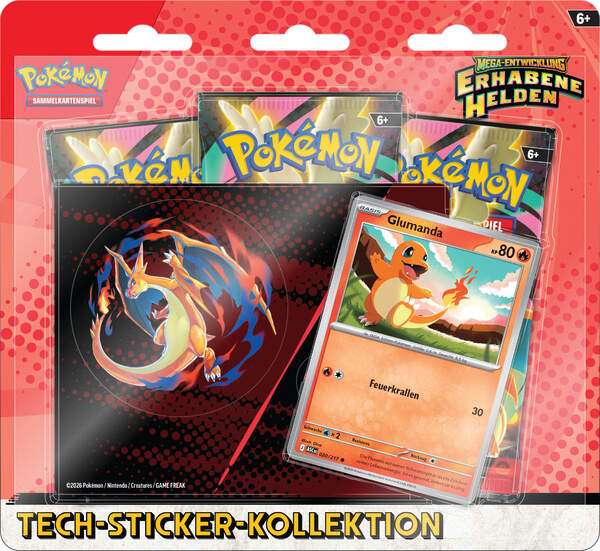 Pokémon Mega Entwicklung - Erhabene Helden Tech-Sticker-Kollektion