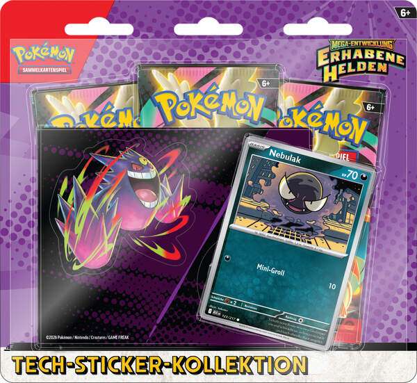 Pokémon Mega Entwicklung - Erhabene Helden Tech-Sticker-Kollektion