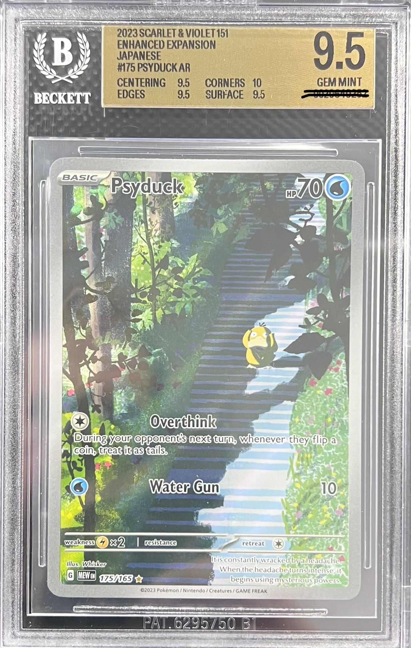 Pokemon 151 Scarlet & Violet Psyduck 175 (EN) Beckett 9.5 Gem Mint