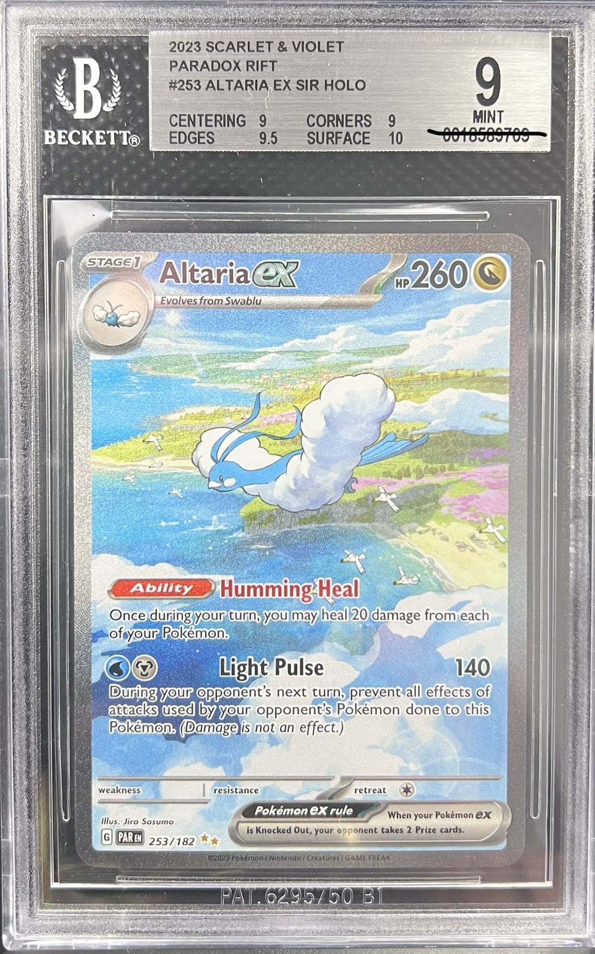 Pokemon Altaria eX - Paradox Rift 253 Beckett 9 Mint