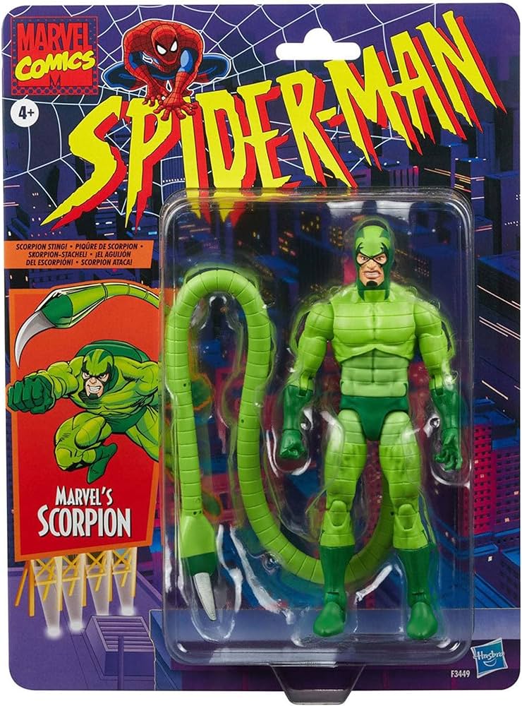 SPIDER-MAN RETRO MARVEL LEGENDS SCORPION 6 ZOLL ACTIONFIGUR