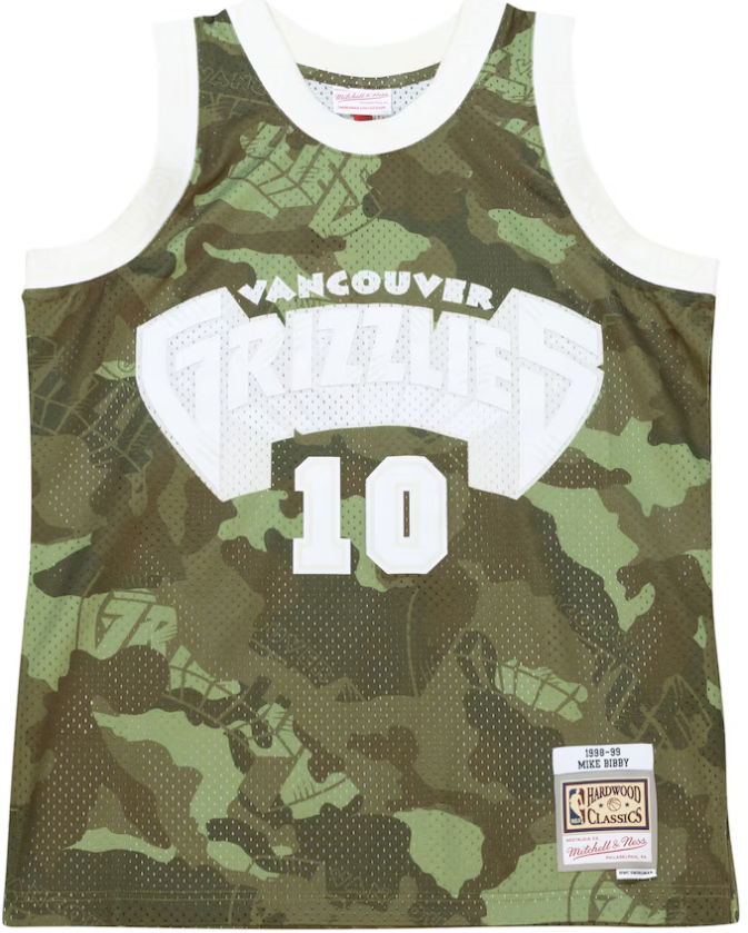 Vancouver Grizzlies NBA Mike Bibby 1998 Ghost Green Camo Trikot Mitchell & Ness