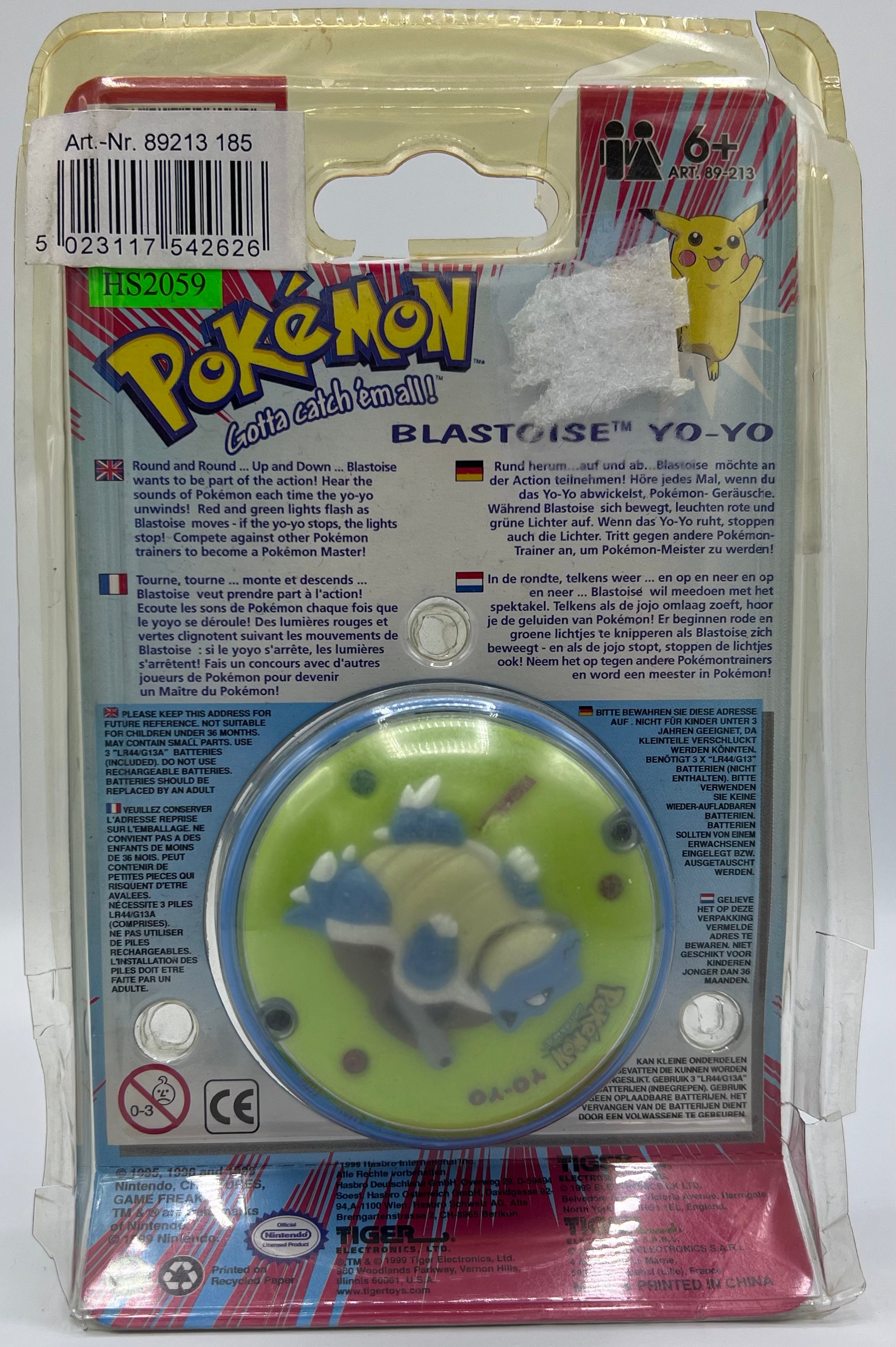 Vintage POKEMON Electronic Blastoise (Turtok) Yo-Yo Tiger Electronics 1999