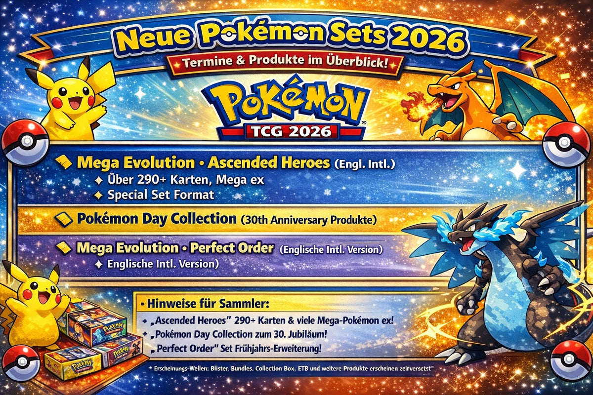 Neue Pokémon Sets für 2026: Alle Termine und Preise im Überblick