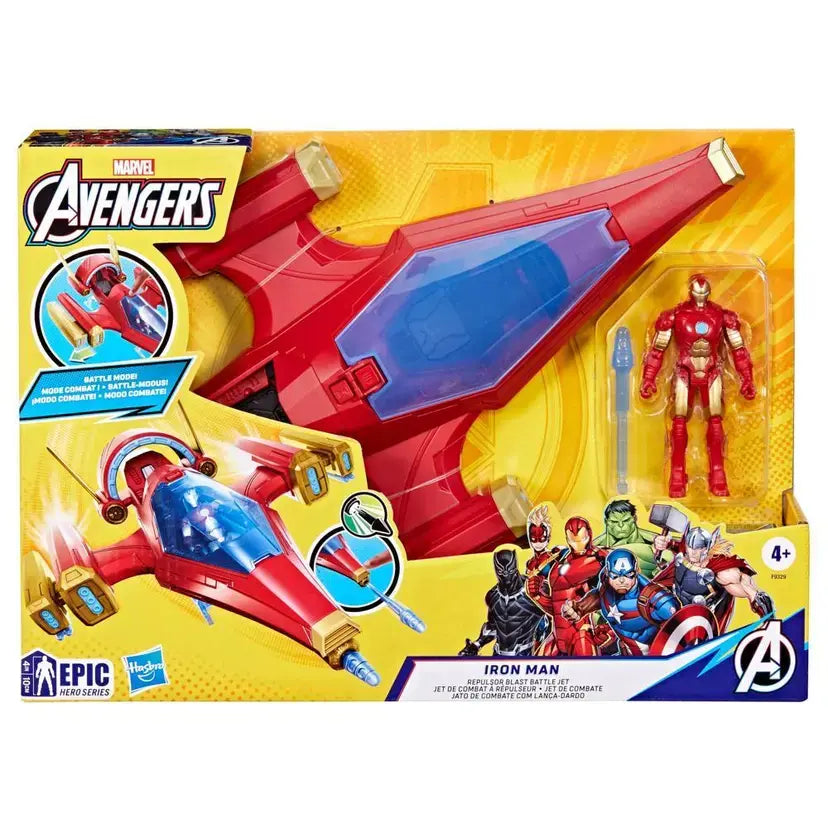 Hasbro - Marvel Avengers Epic Hero Series Iron Man Repulsor Blast Battle Jet