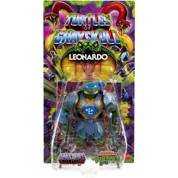 MOTU x TMNT: Turtles of Grayskull Actionfigur Leonardo