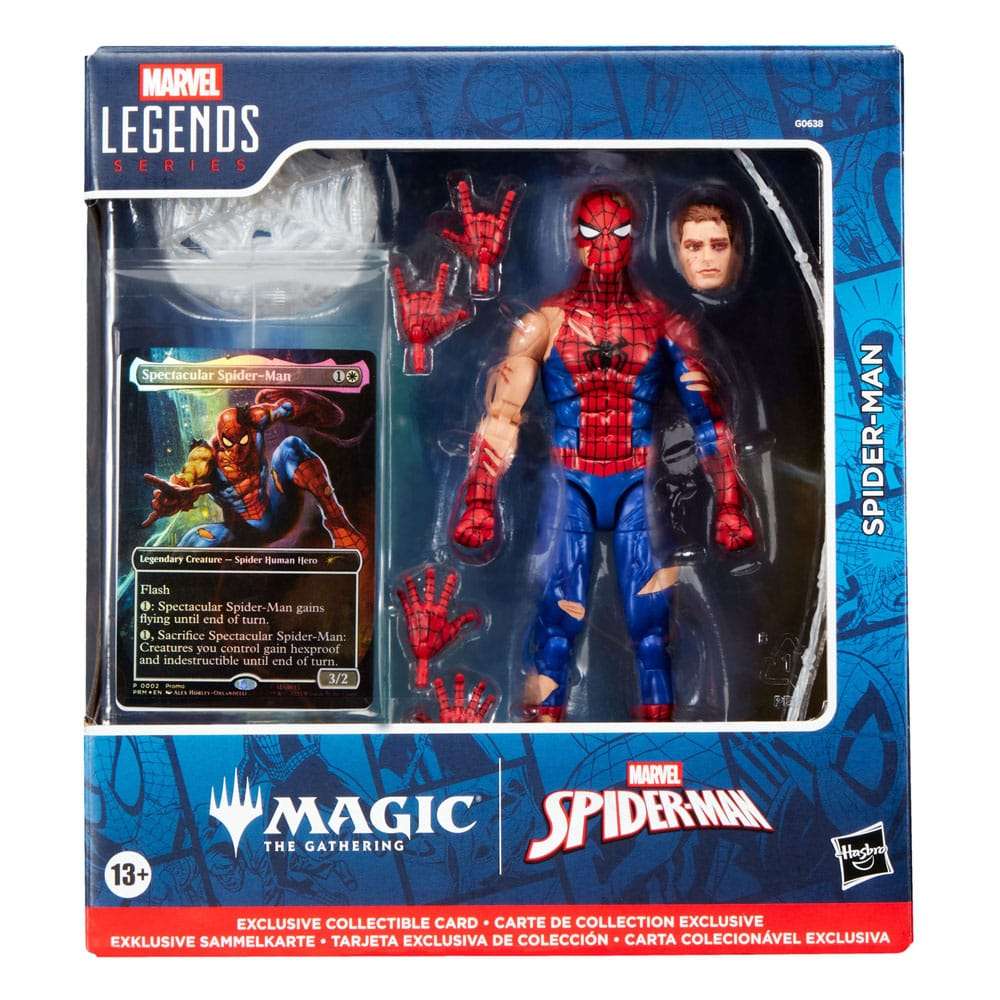 Marvel Legends Magic: The Gathering Actionfigur Battle-Damaged Spider-Man (plus Foil-Karte) 15 cm
