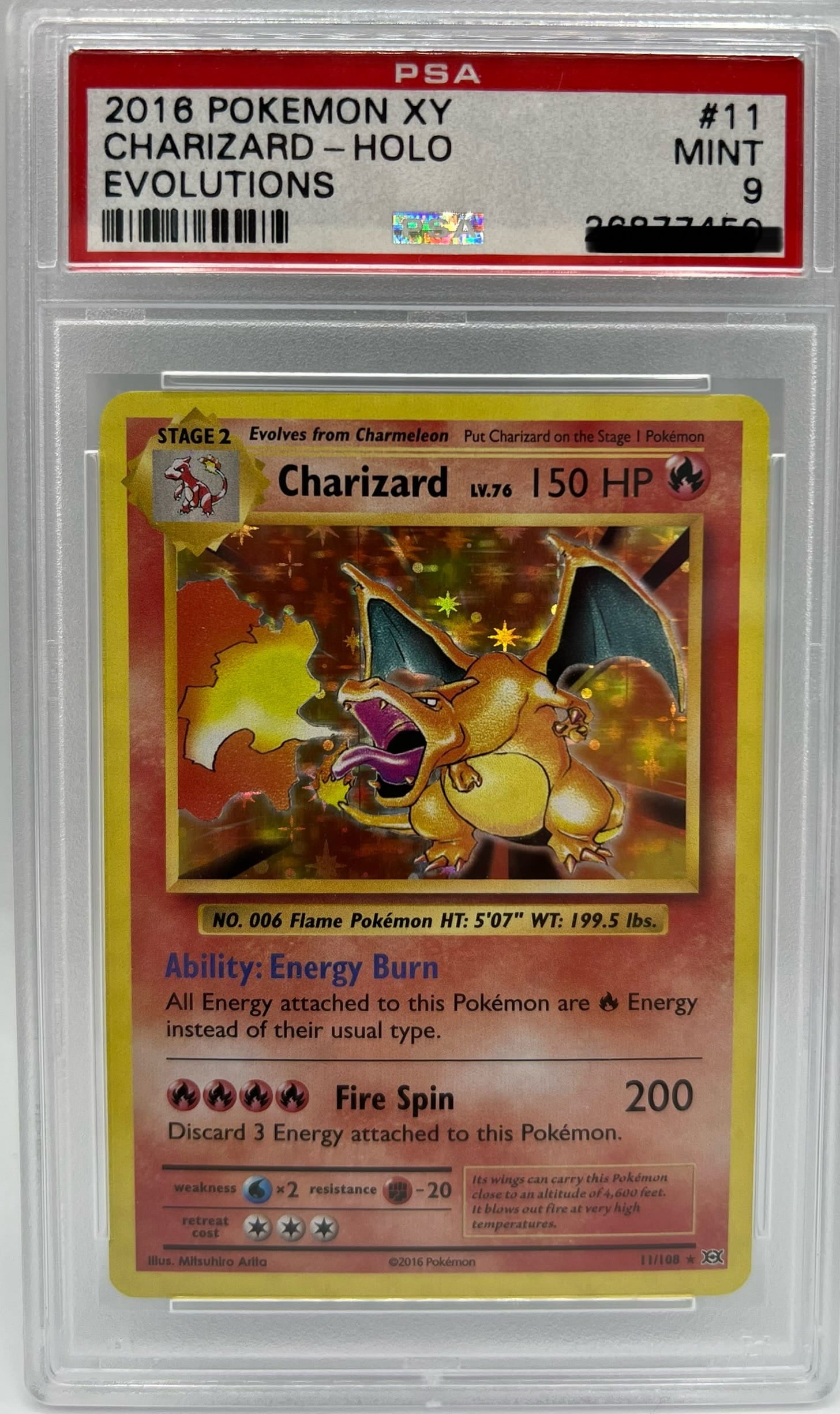 Pokemon Charizard Holo Evolutions XY - Englisch PSA 9.jpg