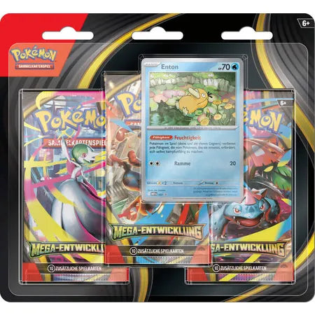 Pokemon Drei-Boosterpack-Blister Mega-Entwicklung (DE) Enton - Entoron