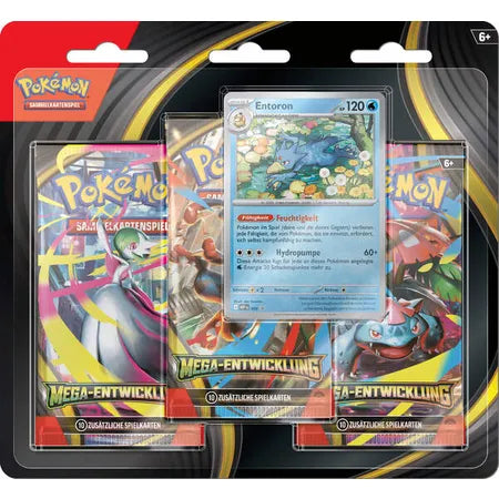 Pokemon Drei-Boosterpack-Blister Mega-Entwicklung (DE) Enton - Entoron