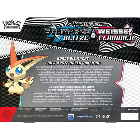 Pokemon Illustrations-Kollektion - Schwarze Blitze und Weisse Flammen: Victini