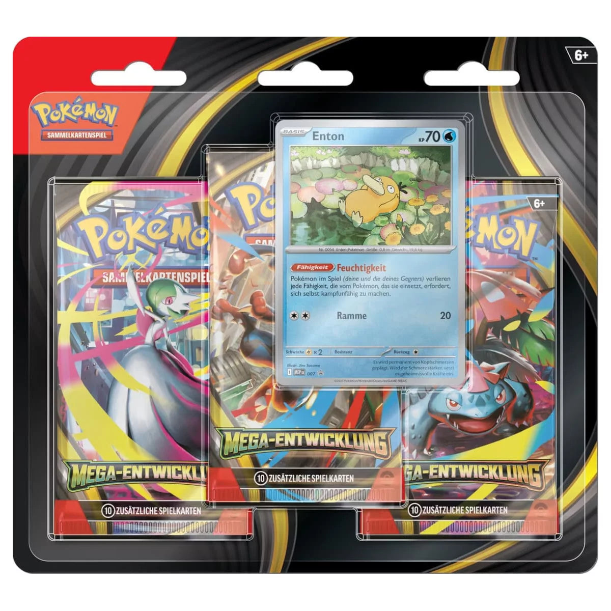 Pokemon Mega Entwicklung 3-Pack Blister - Enton (DE)