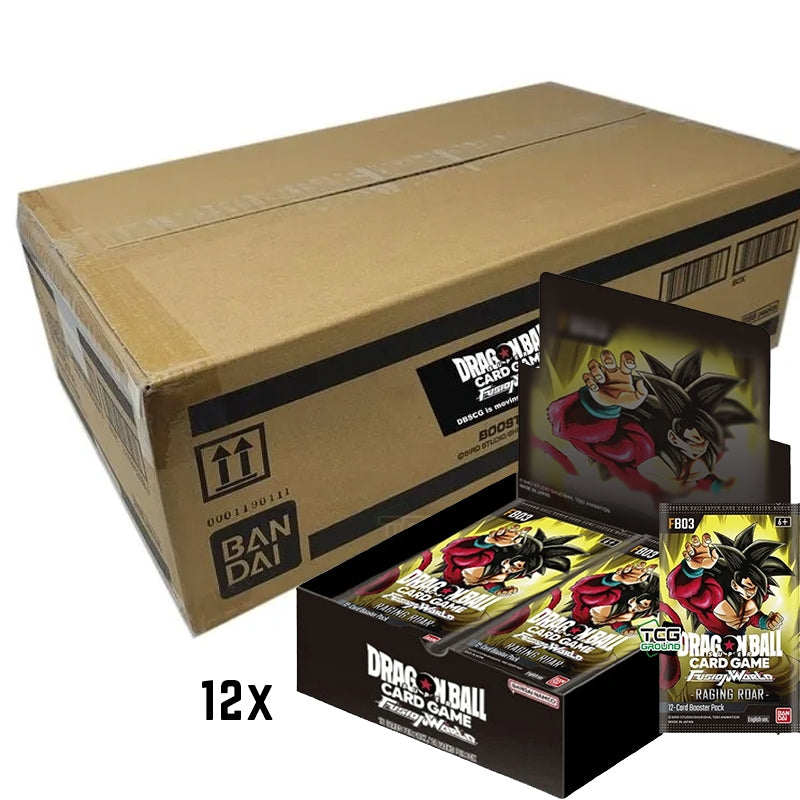 Dragon Ball Super - Fusion World FB03 Raging Roar Booster Box Case (EN)