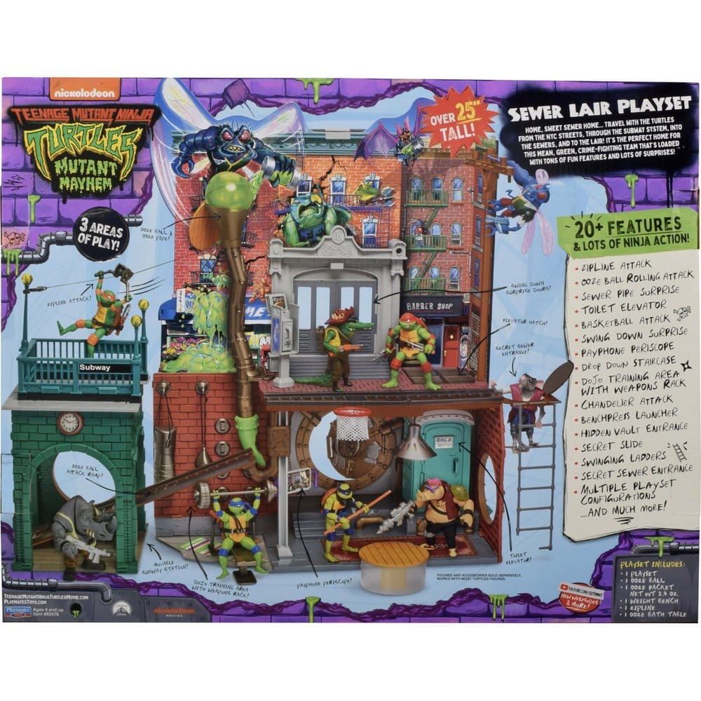 Teenage Mutant Ninja Turtles: Mutant Mayhem Spielset Sewer Lair New Version