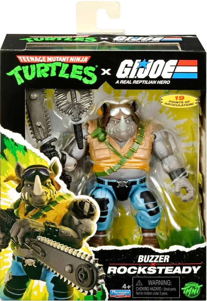 Teenage Mutant Ninja Turtles x G.I. Joe
Crossover Classics Actionfigur Rocksteady x
Dreadnok Buzzer 12 cm