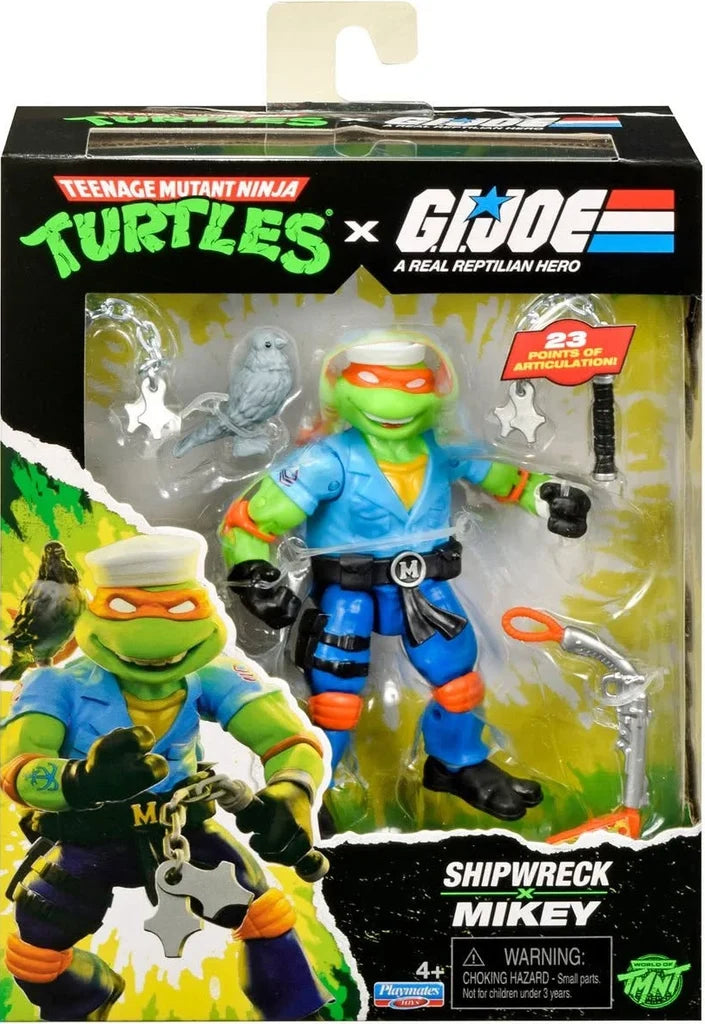 Teenage Mutant Ninja Turtles x G.I. Joe Crossover Classics Actionfigur Michelangelo x Shipwreck 12 cm